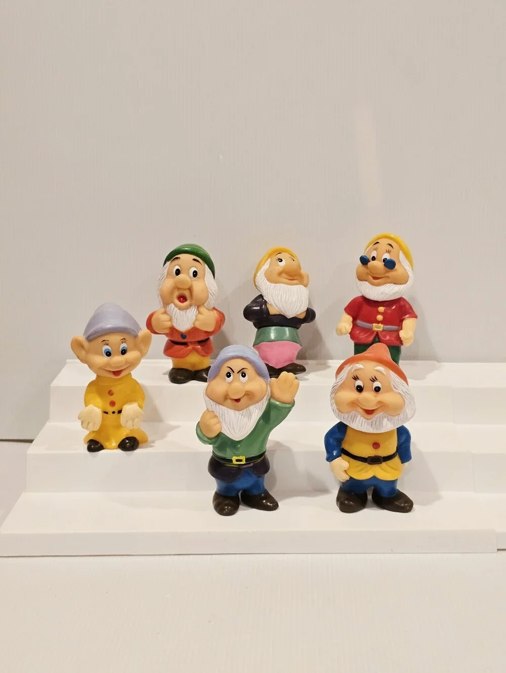 Vintage Disney Seven Dwarfs Toy Figure Rubber Squeak Vinyl